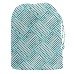 Wood Texture Diagonal Pastel Blue Drawstring Pouch (xxxl)