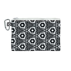 Black White Pattern Canvas Cosmetic Bag (medium) by Bajindul