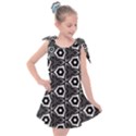 Black White Pattern Kids  Tie Up Tunic Dress View1