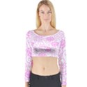 Spring Flowers Plant Long Sleeve Crop Top View1