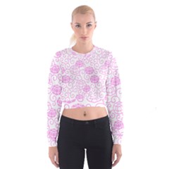 Spring Flowers Plant Cropped Sweatshirt