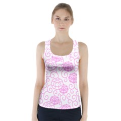 Spring Flowers Plant Racer Back Sports Top