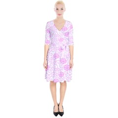 Spring Flowers Plant Wrap Up Cocktail Dress