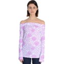 Spring Flowers Plant Off Shoulder Long Sleeve Top View1