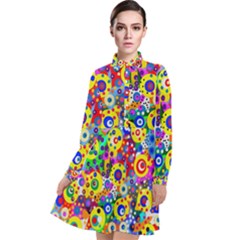 Spotting 2 Long Sleeve Chiffon Shirt Dress by impacteesstreetwearsix