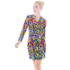 Spotting 2 Button Long Sleeve Dress by impacteesstreetwearsix