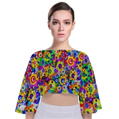 Spotting 2 Tie Back Butterfly Sleeve Chiffon Top by impacteesstreetwearsix