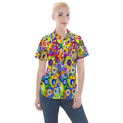 Spotting 2 Women s Short Sleeve Pocket Shirt by impacteesstreetwearsix