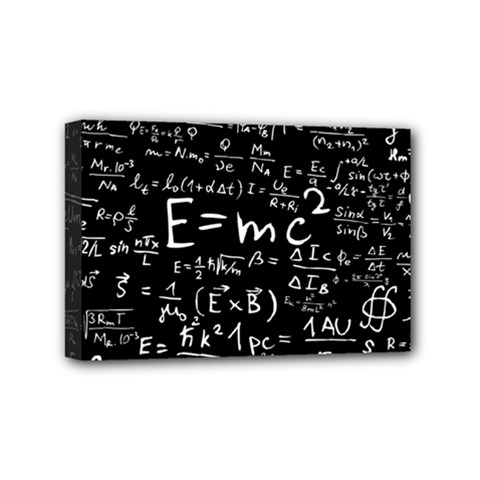 Science Albert Einstein Formula Mathematics Physics Special Relativity Mini Canvas 6  X 4  (stretched) by Sudhe