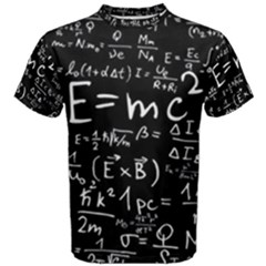 Science Albert Einstein Formula Mathematics Physics Special Relativity Men s Cotton Tee by Sudhe