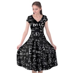 Science Albert Einstein Formula Mathematics Physics Special Relativity Cap Sleeve Wrap Front Dress by Sudhe