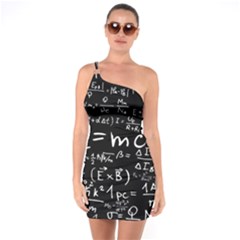 Science Albert Einstein Formula Mathematics Physics Special Relativity One Soulder Bodycon Dress by Sudhe