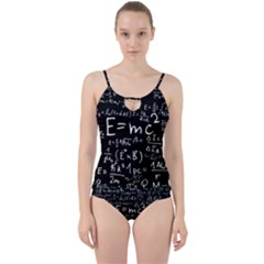 Science Albert Einstein Formula Mathematics Physics Special Relativity Cut Out Top Tankini Set by Sudhe