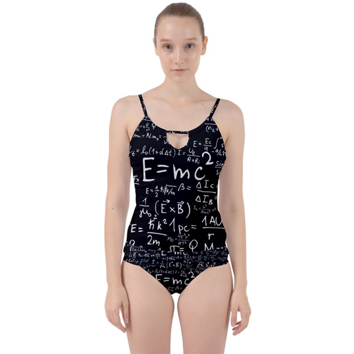 Science Albert Einstein Formula Mathematics Physics Special Relativity Cut Out Top Tankini Set