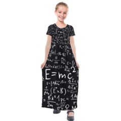 Science Albert Einstein Formula Mathematics Physics Special Relativity Kids  Short Sleeve Maxi Dress by Sudhe