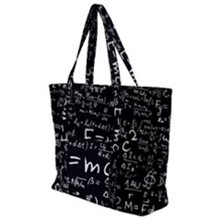 Science Albert Einstein Formula Mathematics Physics Special Relativity Zip Up Canvas Bag by Sudhe