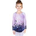 Elegant Floral Design Kids  Long Sleeve Tee View1