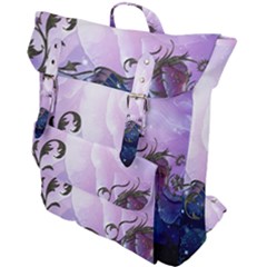 Elegant Floral Design Buckle Up Backpack by FantasyWorld7