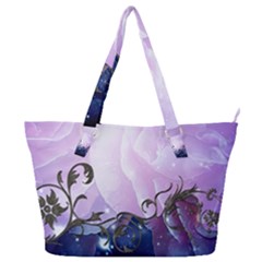 Elegant Floral Design Full Print Shoulder Bag by FantasyWorld7