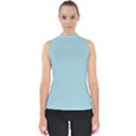 Light Blue Mock Neck Shell Top View1