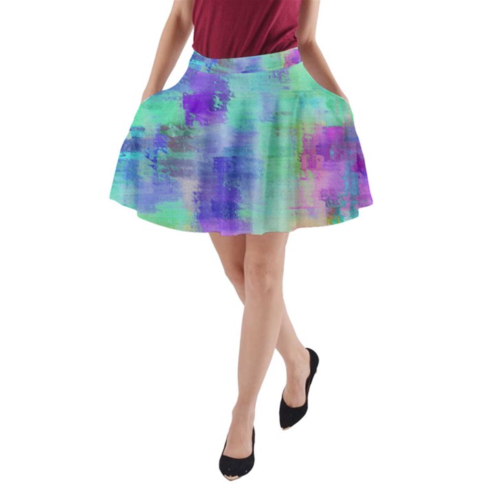 Watercolor Wash A-Line Pocket Skirt