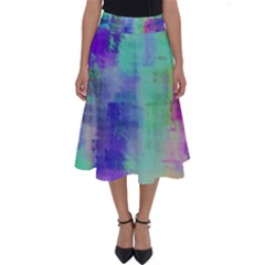 Watercolor Wash Perfect Length Midi Skirt