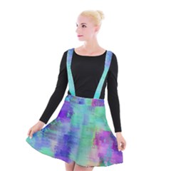 Watercolor Wash Suspender Skater Skirt