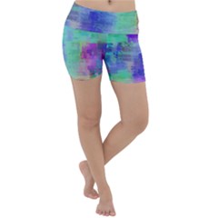 Watercolor Wash Lightweight Velour Yoga Shorts