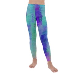 Watercolor Wash Kids  Lightweight Velour Leggings