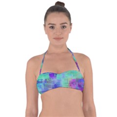 Watercolor Wash Halter Bandeau Bikini Top