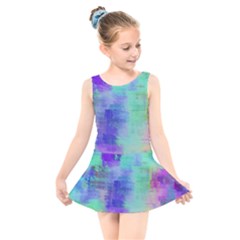 Watercolor Wash Kids  Skater Dress Swimsuit by blkstudio