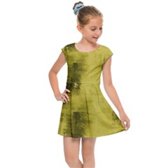 Watercolor Wash - Yellow Kids  Cap Sleeve Dress by blkstudio