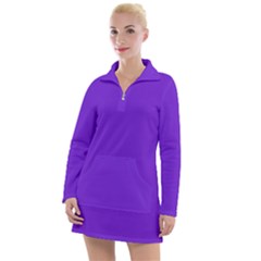 Violet Purple Women s Long Sleeve Casual Dress by blkstudio