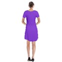 Violet Purple Short Sleeve V-neck Flare Dress View2