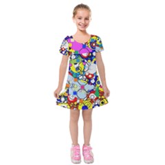 Dots 6 Kids  Short Sleeve Velvet Dress