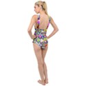 Dots 6 Cross Front Low Back Swimsuit View2