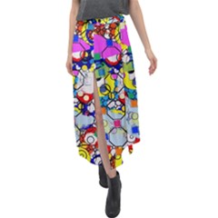 Dots 6 Velour Split Maxi Skirt