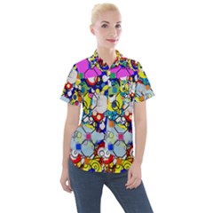 Dots 6 Women s Short Sleeve Pocket Shirt