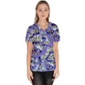 Penguins Pattern Women s V-Neck Scrub Top View1