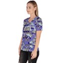 Penguins Pattern Women s V-Neck Scrub Top View2