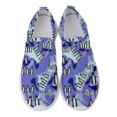 Penguins Pattern Women s Slip On Sneakers by bloomingvinedesign