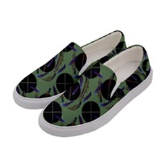 Feathers Pattern Women s Canvas Slip Ons by bloomingvinedesign