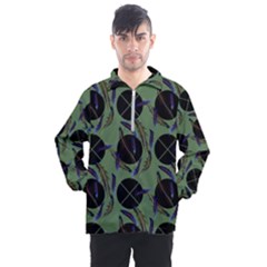 Feathers Pattern Men s Half Zip Pullover by bloomingvinedesign