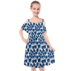 Blue Roses Kids  Cut Out Shoulders Chiffon Dress