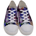 Blue White Purple Mixed Flowers Women s Low Top Canvas Sneakers View1