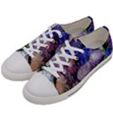 Blue White Purple Mixed Flowers Women s Low Top Canvas Sneakers View2