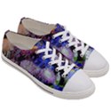 Blue White Purple Mixed Flowers Women s Low Top Canvas Sneakers View3