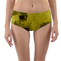 Watercolor Wash - Yellow Reversible Mid-Waist Bikini Bottoms View1