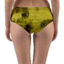 Watercolor Wash - Yellow Reversible Mid-Waist Bikini Bottoms View4