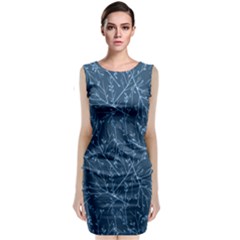 Branches Blue Classic Sleeveless Midi Dress by blkstudio